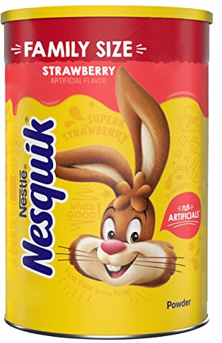 AIVEISI Nesquik Strawberry Powder Canister, 35.5 Ounce
