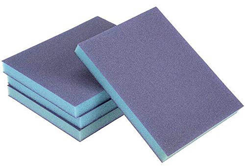 4 Pcs Sanding Sponge Wet and Dry Sanding Abrasive Sponge Block Pad Sandpaper 80 Grit
