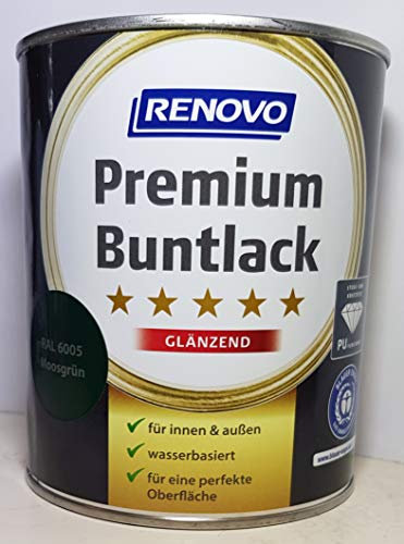 750 ml RENOVO Premium Buntlack glaenzend, 6005 moosgruen