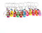 NUOBESTY 12Pcs Nesting-Puppen Schlüsselanhänger Weihnachten Party Tasche Füllstoffe Matroschka Russische Puppen Schlüsselringe Kreative Handtasche Chrams für Rucksack Telefon (Zufällig)