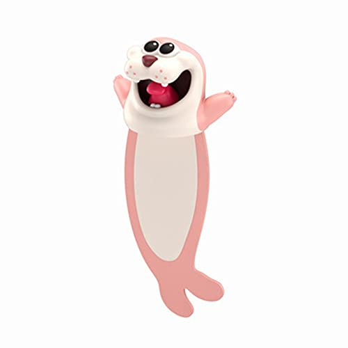 3D Karikatur Tier Lesezeichen, Niedliches Tier Lesezeichen, Kreatives 3D Stereo Lesezeichen niedliches Tier Marker Lesezeichen Schreibwaren für Kinder und Studenten Geschenke(Antarktis Siegel)
