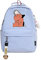 jiminhope Chainsaw Man Backpack Anime Pochita Print Small Pendant Zipper Travel Backpack Cute Cartoon Student Bag for Boys Girls