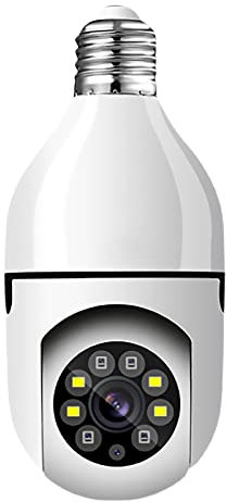 TTSAM E27 Light Bulb Camera, Full Hd 1080p Wireless Smart Bulb Wifi Camera, Night Vision Home Security Camera, Remote Access,Home Security Camera Outdoor Indoor