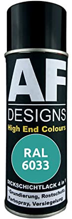 Alex Flittner Designs Rostschutzlack 4in1 RAL 6033 Minttürkis Metall Schutzlack Spray Rostschutzfarbe Sprühdose