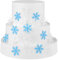 50pcs Essbare Schneeflocken Tortendeko Schneeflocken Kuchen Dekorationen essbare Kuchen Topper Schneeflocke Cupcake Toppers essbare gefrorene Kuchen Topper für die Winterkuchen Dekoration(Blau + Weiß)