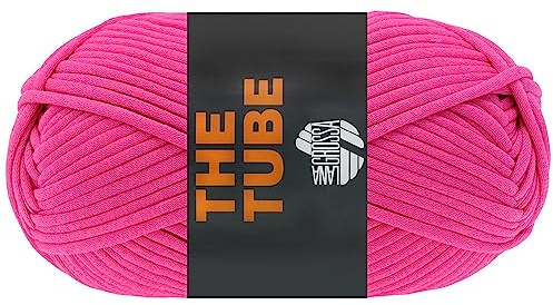 LANA GROSSA The Tube | Weiches & gefüllte, ideal geeignet für Home- Accessoires und Taschen | Handstrickgarn aus 60% Baumwolle & 40% Nylon | 200g Wolle zum Stricken & Häkeln | 114m Garn FB 8