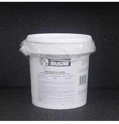 Mugar- Adhesivo para Caucho y Césped Artificial Bicomponente- Pegamento para Suelo de Caucho y Césped Artificial (5,1 kg)