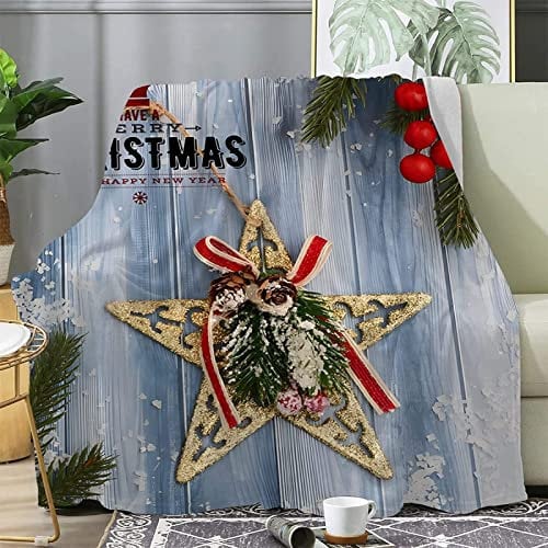 Kuscheldecke Flauschig Weihnachten, 3D Geometrische Ornamente Decke 150 x 200 cm Warme Mikrofaser Flanell Decken Weich Fleecedecke Sofadecke Kuscheldecken Tagesdecke Wohndecke für Bett/Sofa
