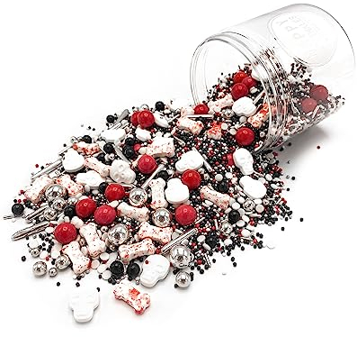 Happy Sprinkles Pirates Pearls 90g | Bunter Streusel Mix Mit Schokolade Zum Dekorieren | Halloween Tortendeko | Für Kekse, Eis & Kuchen Geeignet