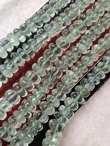 Natural Fluorite melon smooth Beads 6.5-12 mm 8 inch long string jewelry making gemstone beads for necklace bracelet