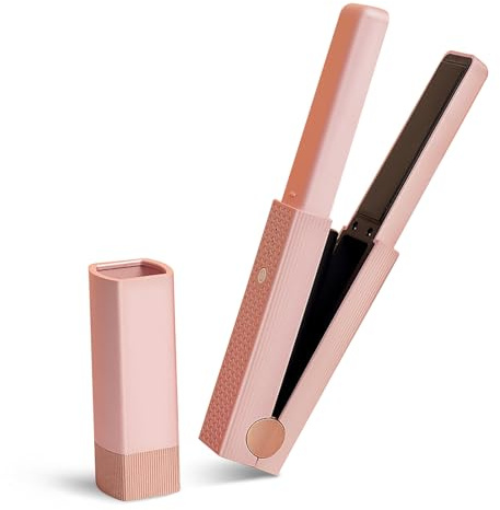 Plattång Plattång, Sladdlös Snabbuppvärmning Av Rullar Hårrullare Hårlocktång Hot Tools Plattjärn För Tjejer Kvinnor(Rosa)