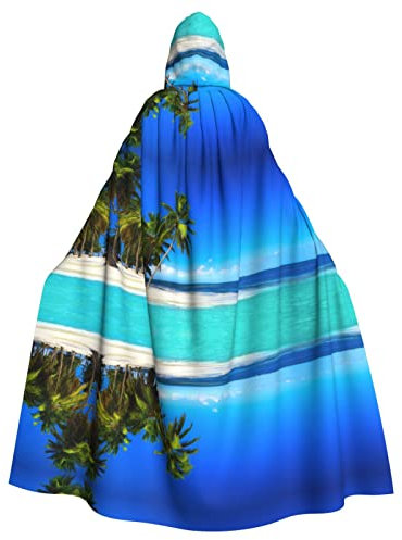 Palm Trees And Clear Sea Get Spooky With Our Hooded Cloak For Adult Halloween Costumes