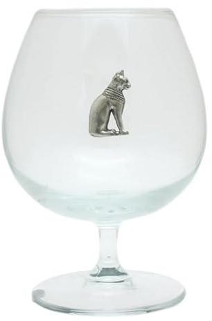 Egyptian Cat Brandy Cognac Glass Gift 25 Oz Gift Boxed 738