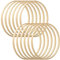 Jortmrd 12 Stück 15cm Holzringe zum Basteln Holzreifen Makramee Ringe Bambus Floral Hoop Traumfänger Ringe für Weihnachten Hochzeitskranz Wandbehang DIY Handwerk