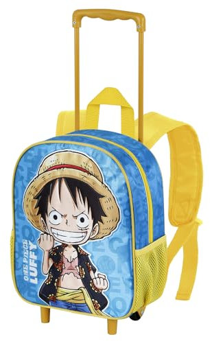 One Piece Monkey-Mochila con Ruedas Pequeña, Azul, 26 x 34 cm, Capacidad 12,5 L