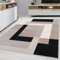 Hafaa Area Rugs Living Room 160x230 Cm - Printed Rugs for Bedroom Geometric Style Modern Floor Carpet Soft Touch Non Shedding Large Rug Easy to Clean(Milo Neutral)