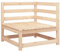 vidaXL Garten Ecksofa, Modular Sofa mit Rückenlehne, Gartensofa Gartensessel mit Lattenrost, Lounge Sessel Gartenmöbel, Massivholz Kiefer
