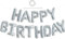 TONIFUL Laser-Silber Happy Birthday Ballon Girlande,16 Zoll Laser-Silber Folie Happy Birthday Folienballon Luftballon Geburtstagsballon Banner Helium Ballon für Geburtstag Party, Geburtstagsbanner