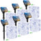 Peasur 6 Paquete Guirnaldas Luces Exterior Solar, 12M 120LED Luces Solares LED Exterior Jardin Cadena de Luces Decoracion para Terraza, Fiestas, Bodas, Patio, Jardines (Blanco Frío)