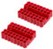 sourcing map 2pcs Plastic Hex Shank Screwdriver Bit Holder Organizer 32 Holes 1/4 Inch Plastic Drill Bits Storage Case for Any 1/4 Hex Shank Metal Driver Bits Use, Red