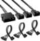 KUOQIY 3 Pezzi Cavi di Alimentazione Molex a Ventola, Molex 4 Pin a 3 x 3 Pin/4 Pin Cavo Adattatore Ventola di Raffreddamento Convertitore, Molex a Fan Splitter Cavo Adattatore
