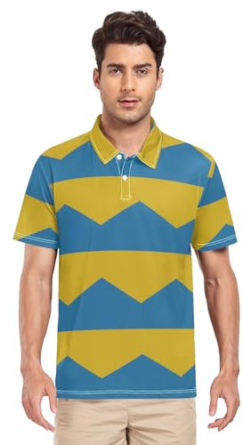IFCXA Ukraine-Flagge, atmungsaktiv, schnelltrocknend, kurzärmelig, mehrfarbig, S