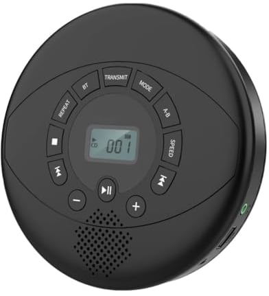 Tumuued Bluetooth CD Rechargeable CD Player Built-in Speaker with USB/AUX/Headphone Port