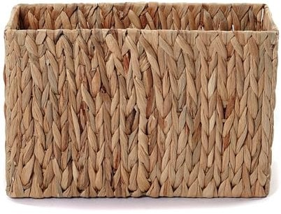 CREEDWOOD ZEITUNGSKORB Talia | Wasserhyazinthe, Breite 38cm | Geflochtener Zeitschriftenhalter, Natur Zeitungsständer, Magazinhalter, Zeitungssammler, Aufbewahrungskorb