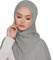 YUECIBAI Schal Damen Muslimische Chiffon Hijab Schal Frauen Einfarbig Kopf Wrap Lange Schals Für Frauen Damen OneSize Grau