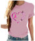 2024 Ruban Rose Cancer du Sein Octobre Rose T-Shirt, Femme Cancer du Sein Sensibilisation Ruban Rose Octobre Cadeau T-Shirt Pas Cher Tee Shirt Grande Taille Sexy La Rosée Lot Tee Shirt Femme