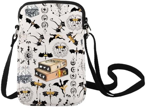 LEVLO 4th Wing Crossbody Bag Dragon Rider Gift Iron Flame Dragon Rider Shoulder Bag 4th Wing Bookish Merch, 4wing C Bag, M