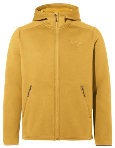 VAUDE Herren Fleecejacke Idris Fleece Hoody, wärmend, pflegleicht, atmungsaktiv und trocknet schnell, savanna, S
