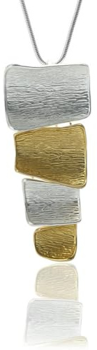 Caiduoduo Pullover Kette Anhänger Legierung klassischer quadratischer Schmuck übertrieben lange Halskette