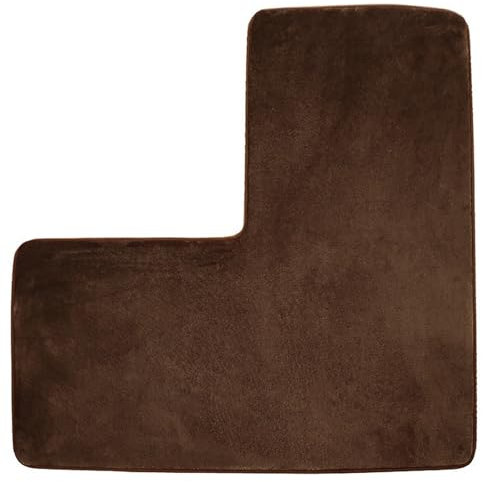 Generico Tappetino da bagno a forma di L,Tappeto da bagno,Tappeto da bagno morbido assorbente acqua,Tappetino doccia angolare,Tappeto lavabile per doccia quadrata