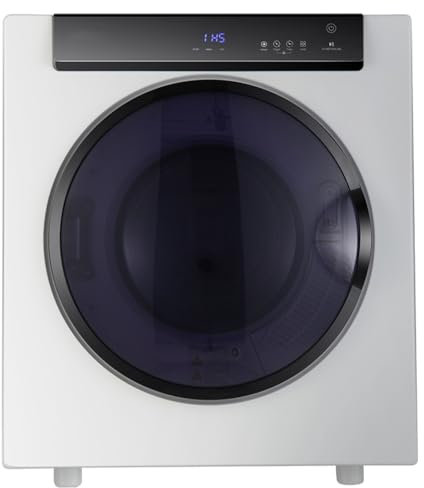 HOMFME 4KG Compact Vented Tumble Dryer, 1400W Laundry Clothes Dyer with 3 Heating Settings, 2 Modes, Timer, Stainless Steel Tub, Overheat Protection, Portable Drying Machine for Apartment Dorm RV