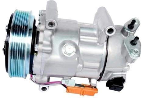 OHBZXM Compresor de aire acondicionado compatible con 207, 307 y 408. Compatible con Citroën C2, C4, Sd6c12, 9659875780, 6453QJ, 6453QK, 6453WK, 6453WL, 96519109, 9678656080. Reemplazo del com