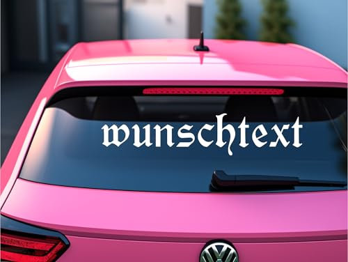 Dein Text als Aufkleber - selbst gestalten 10-150cm | Wunschaufkleber Buchstaben, Schriftzug Autoaufkleber - Aufkleber Wunschtext Sticker | transparenter-Hintergrund, wetterfest & UV-beständig