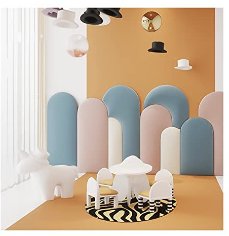 GJPDPZ Upholstered Wall Panels, Bedroom Soft Wall Cushion Pads, 3D Self Adhesive Headboard, Peel And Stick Cushion, Anti-Collision
