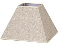 Lampenschirm, Pyramide, E27-Fassung, Leinenoptik, Beige, Maße: 20 x 10 x 15 cm, ideal für moderne Einrichtungen.