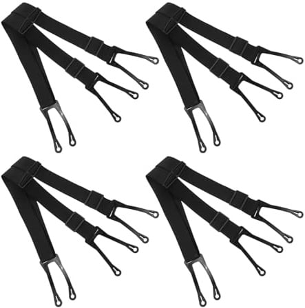 Alasum 4 Piezas cinturón de tracción Cinturones elásticos Accesorios para Patines de Hockey sobre Hielo Black