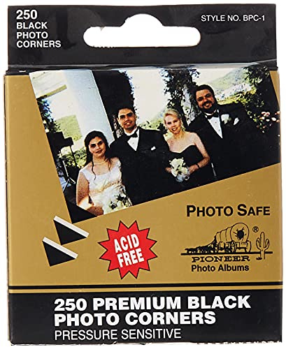 Pioneer Photo Corners Black 250pk