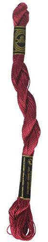 DMC 115 5-498 Pearl Cotton Thread, Dark Red, Size 5