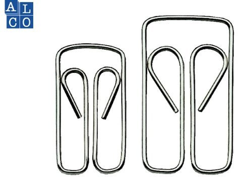 Alco Büroklammern Eule, vernickelt / 100 Stück (1 Packung, Größe 3/22 mm)