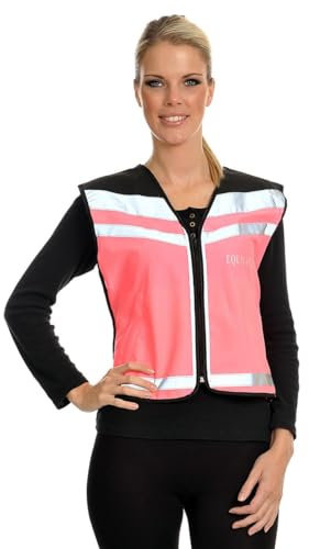 Equisafety Plain Air Reflective Waistcoat Medium Pink