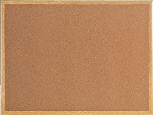 Bi-Office Earth Prime Notice Board, Cork Surface, MDF Frame with Oak Finish, 1800 x 1200 mm