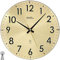 AMS 5974 Wanduhr Funk Funkwanduhr Analog Messing Farben Golden mit Glas