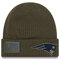 New Era New England Patriots Beanie On Field 2018 Salute to Service Knit Grün- One-Size-Fits-Most