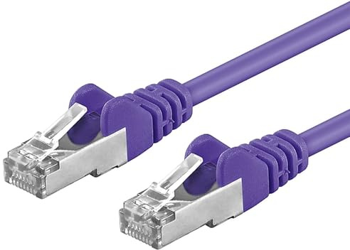 PremiumCord Patchkabel CAT6a S-FTP, RJ45-RJ45, AWG 26/7 7m Farbe violett