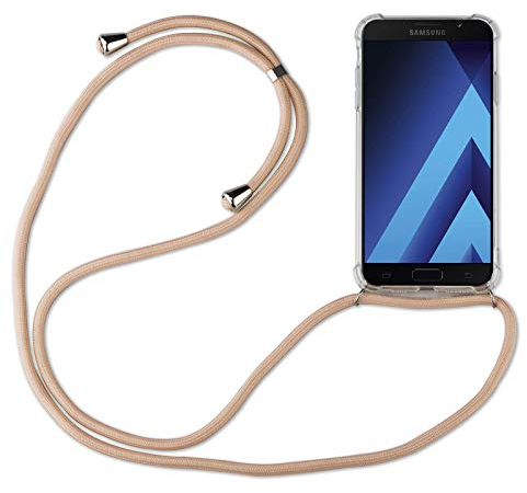 betterfon | Samsung Galaxy A5 2017 Handykette Smartphone Halskette Hülle mit Band - Schnur mit Case zum umhängen Handyhülle mit Kordel zum Umhängen für Samsung Galaxy A5 2017 SM-A520 Beige/Braun