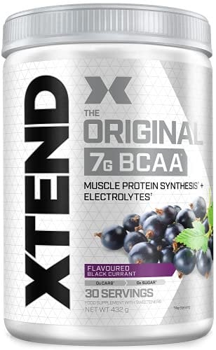XTEND Original - Suplemento de BCAA en polvo - Grosella Negra | Aminoácidos de cadena ramificada | 7 g de BCAA con electrolitos para una mayor hidratación y recuperación | 30 raciones